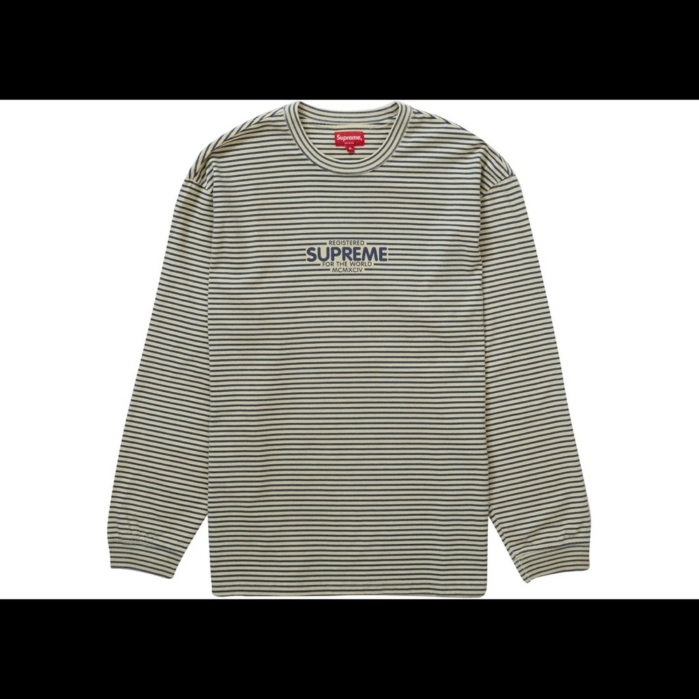 SUPREME micro stripe long sleeve. Size SMALL